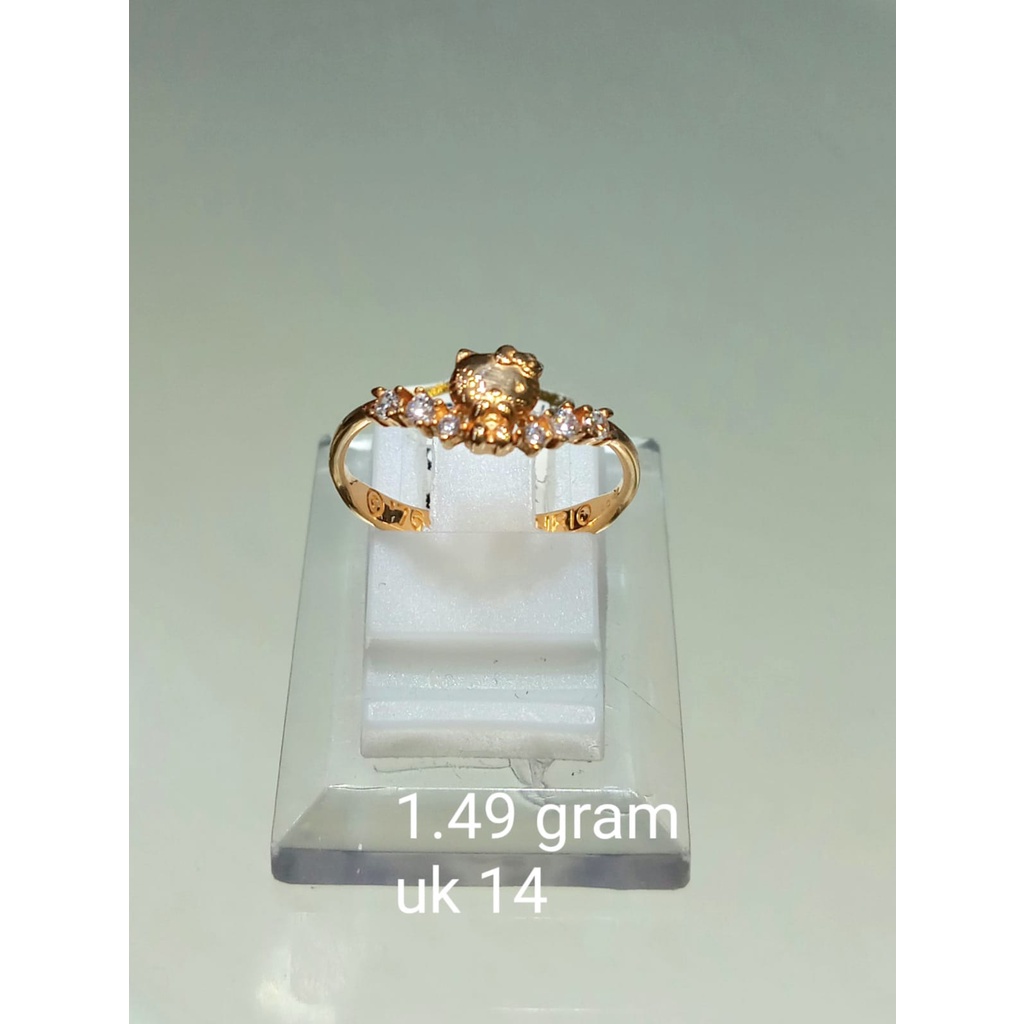 Cincin Emas Hello Kitty Kadar 70% 1.49 Gram Size 14