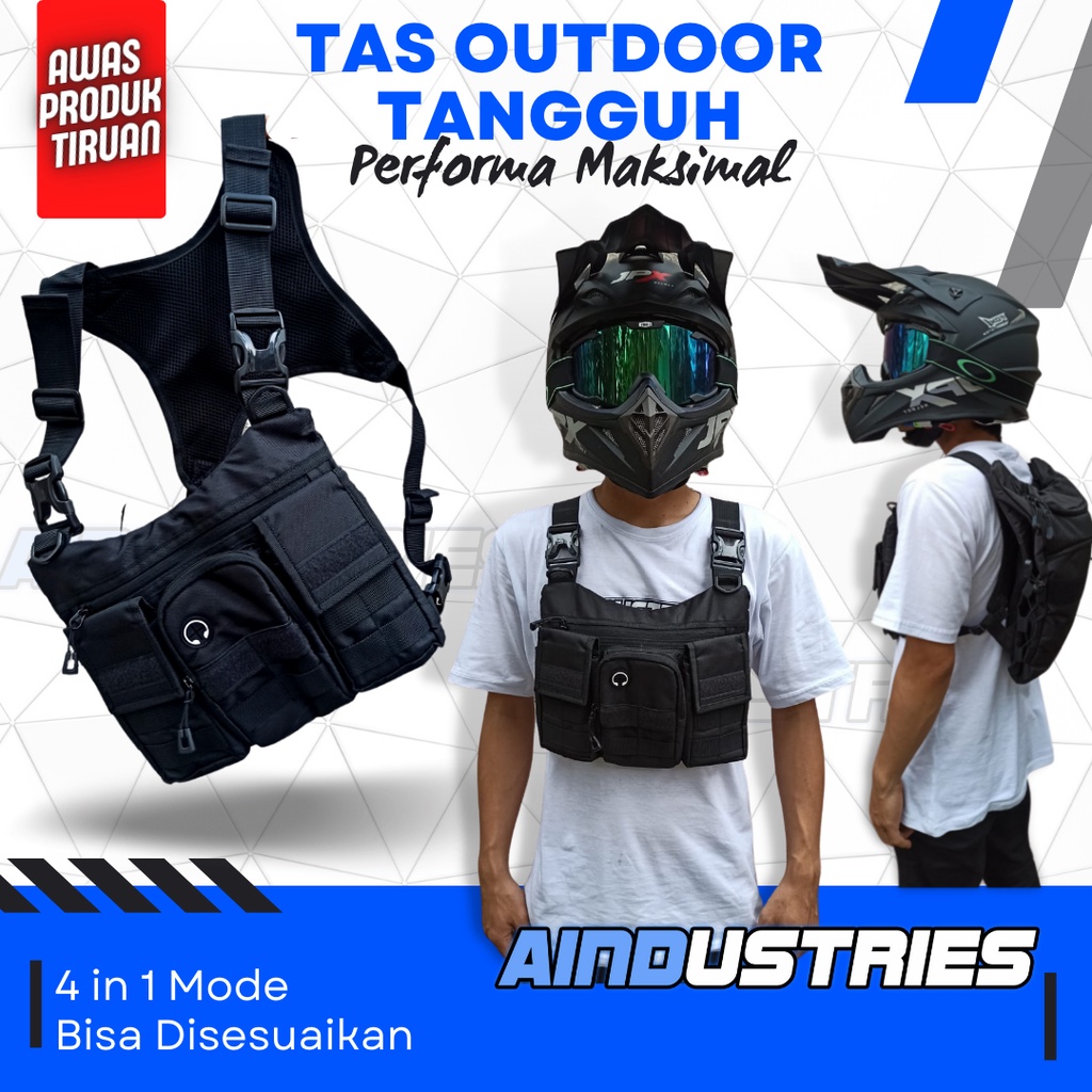 [CHEST BAG GEN 3 XY] Pelindung Dada Dan Punggung Model Tas Dada Multifungsi, Tas Dada 3 in 1 Serbagu