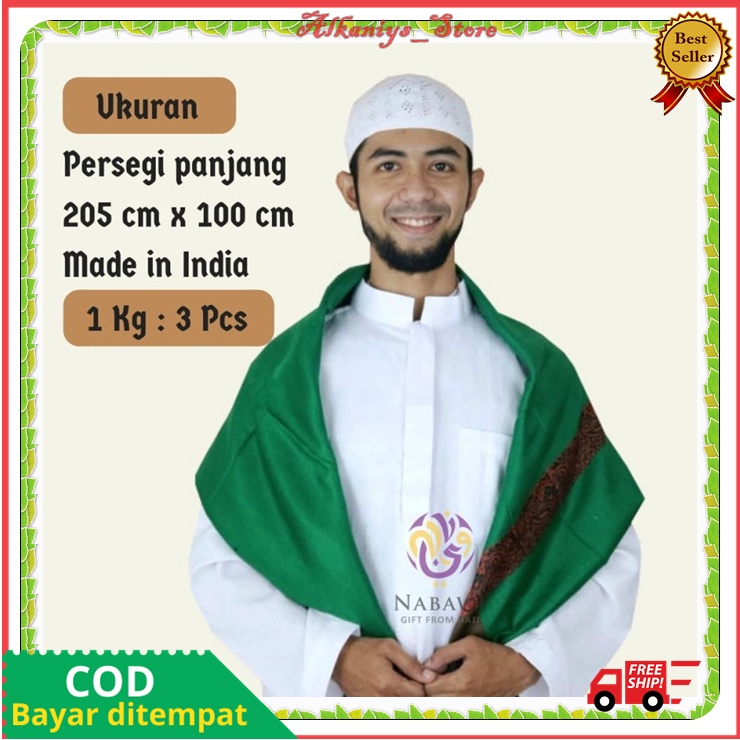 Original Sorban Murah Sorban Arifat Hijau Surban Arab Sorban Kashmiri Sorban Haji Imamah Habib Bahar