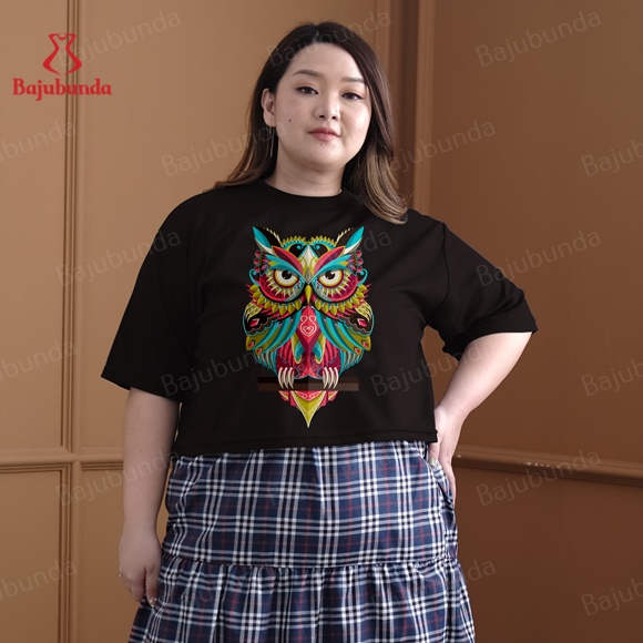 Kaos Crop Jumbo LD 120 30 140 150 30S Big Size Jumbo Wanita JENNIE