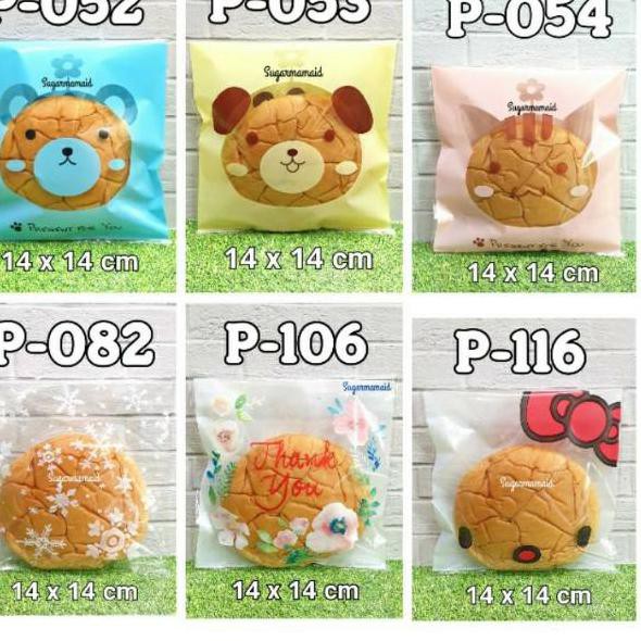 

[KODE ] Plastik Kemasan Donut Roti Kue Cookies Bapao uk 14x14 cm & 16x12 (P 117) isi 50pcs