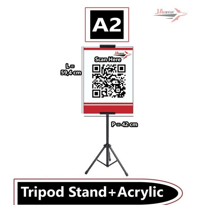 Tripod Banner / Tripod Stand Display / Tiang Barcode Peduli Lindungi
