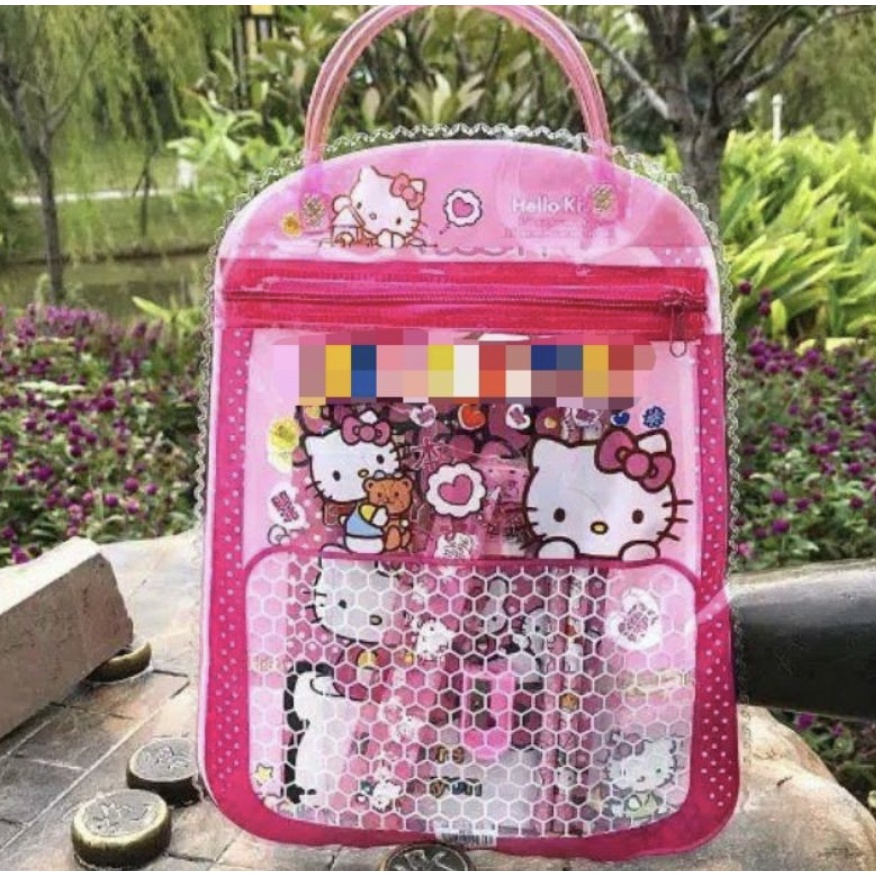 STATIONARY SET FREE BAG / SET ALAT TULIS ANAK SEKOLAH MOTIF KARTUN