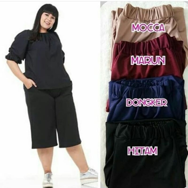 Celana Kulot Pendek Bige Size Jumbo Shopee Indonesia Celana Kulot Pendek Bige Size Jumbo Shopee Indonesia