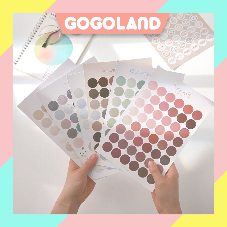 

⭐Gogoland⭐ Stiker Kertas Dekor MACARON DOTS Paper Sticker DIY Planner Scrapbook R438