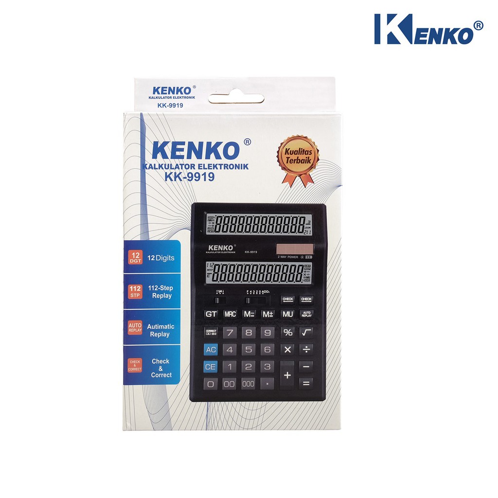 

Calculator KENKO KK 9919 - Double Screen - 2 Way Power