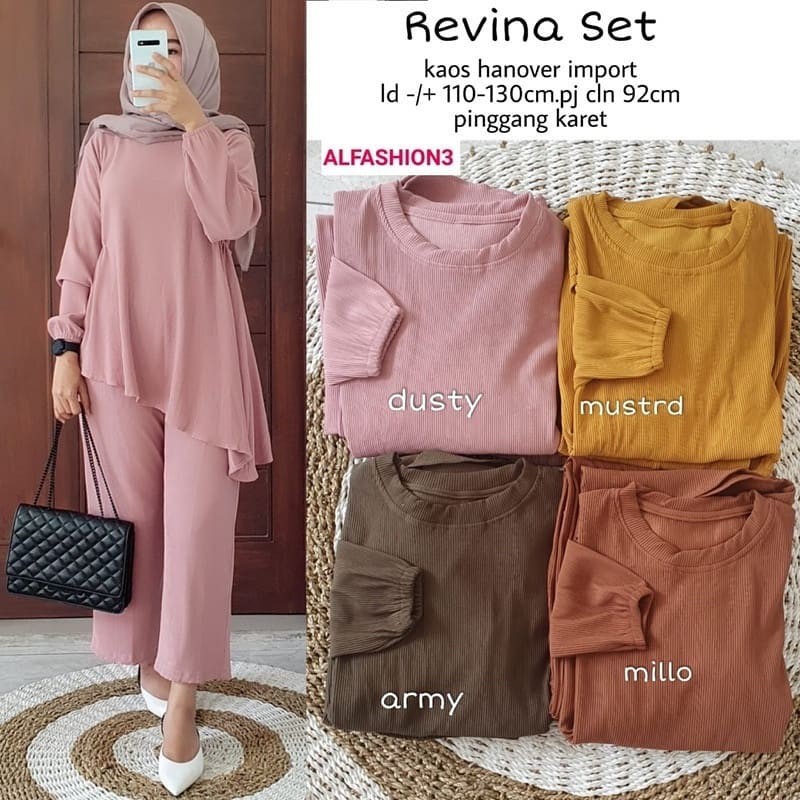 Setelan Celana Jumbo Wanita Revina/Thalita Set by Alfashion Clothing Original Solo