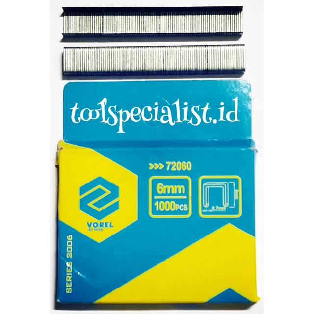 

Isi / Refill Staples Tembak / Gun Staple VOREL Biru 6mm isi 1000 Pcs