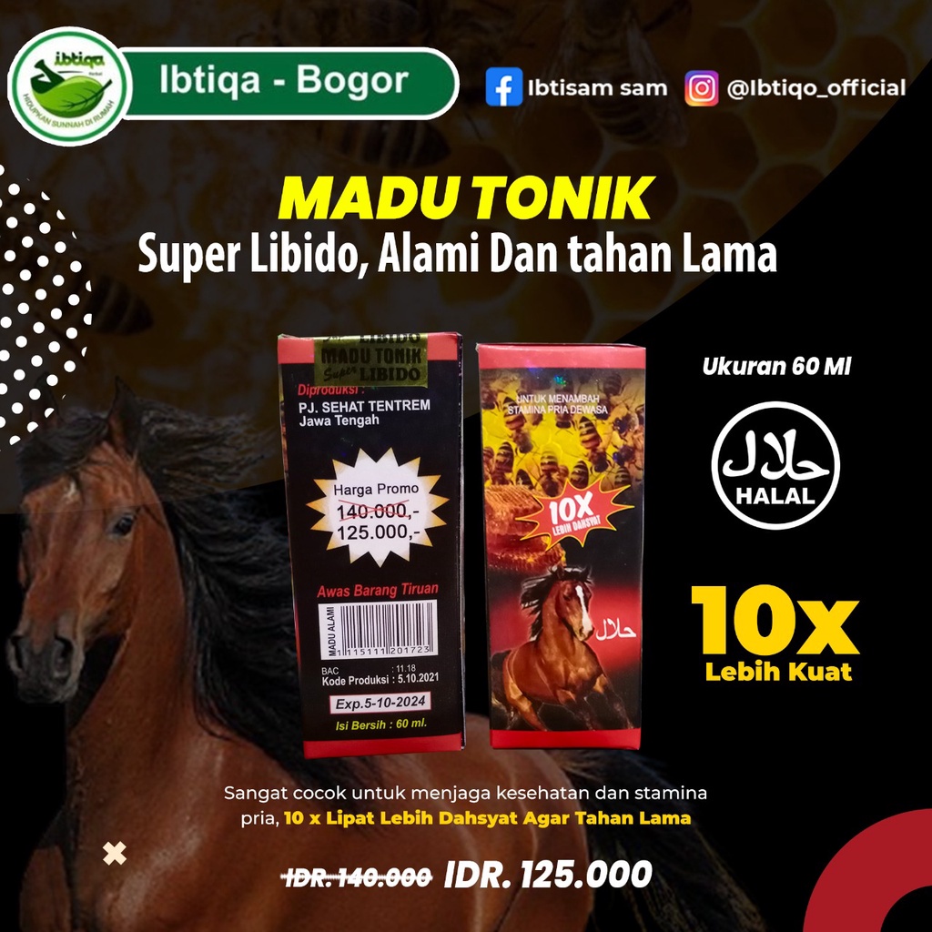 Madu tonik Super libido Alami Tahan lama 10x Lebih kuat I 60 ml original 100%