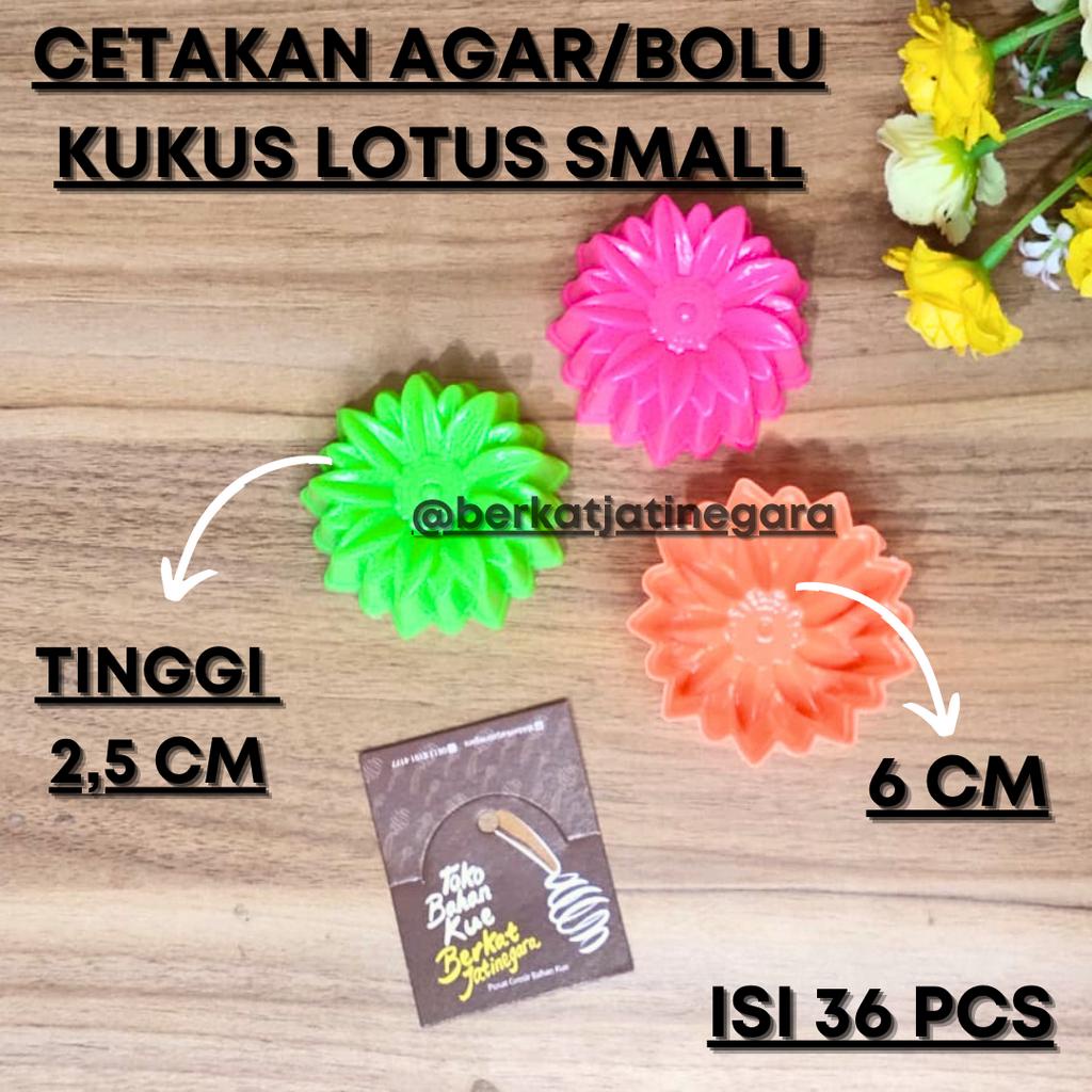 CETAKAN AGAR &amp; BOLU KUKUS LOTUS SMALL/ CETAKAN AGAR ISI 36 PCS
