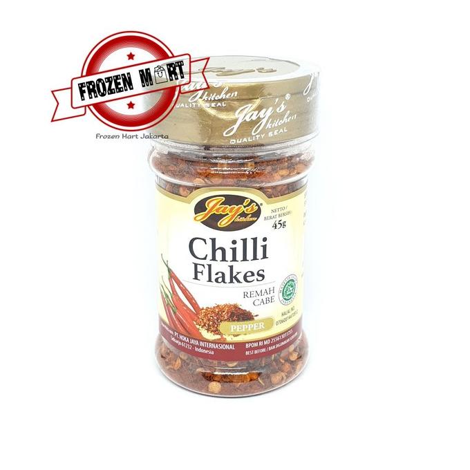 

JAY'S Chilli Flakes / Jays Remah Cabe Bubuk Kasar / Chili Flake 45 Gr