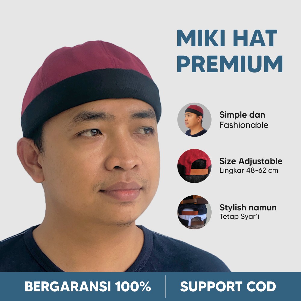 Peci Miki Hat Dewasa Original Premium Kopyah Songkok Anak Muda Keren