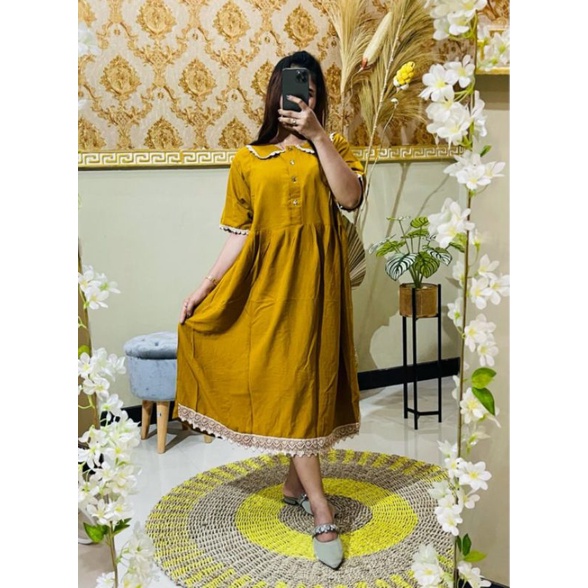 DASTER ANDIN RENDA ORIGINAL BY SYFANA BATIK/DRESS ANDIN/HOMEDRESS/DASTER RAYON PREMIUM