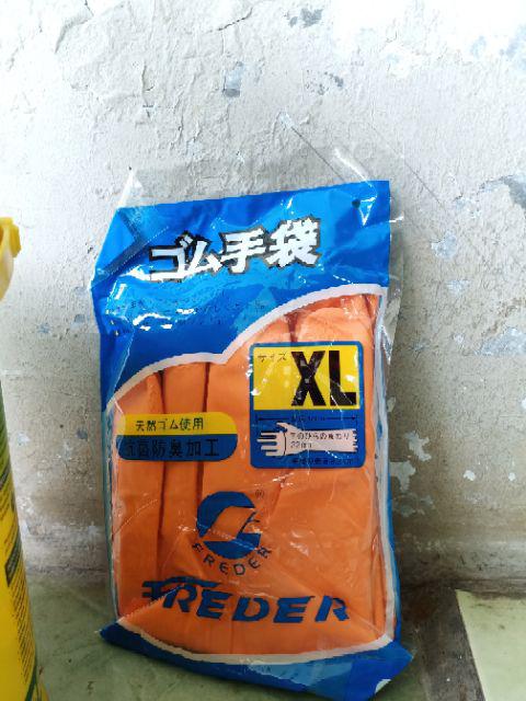 Sarung Tangan Karet Freder Dotted / Kimia / Cuci Piring / Kamar Mandi