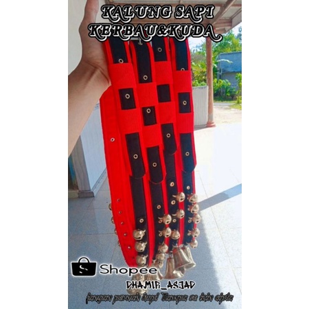 KALUNG SAPI ,KERBAU +LONCENG SUPER BAGUS BAHAN TEBAL TERBUAT DARI TALI WEBBING