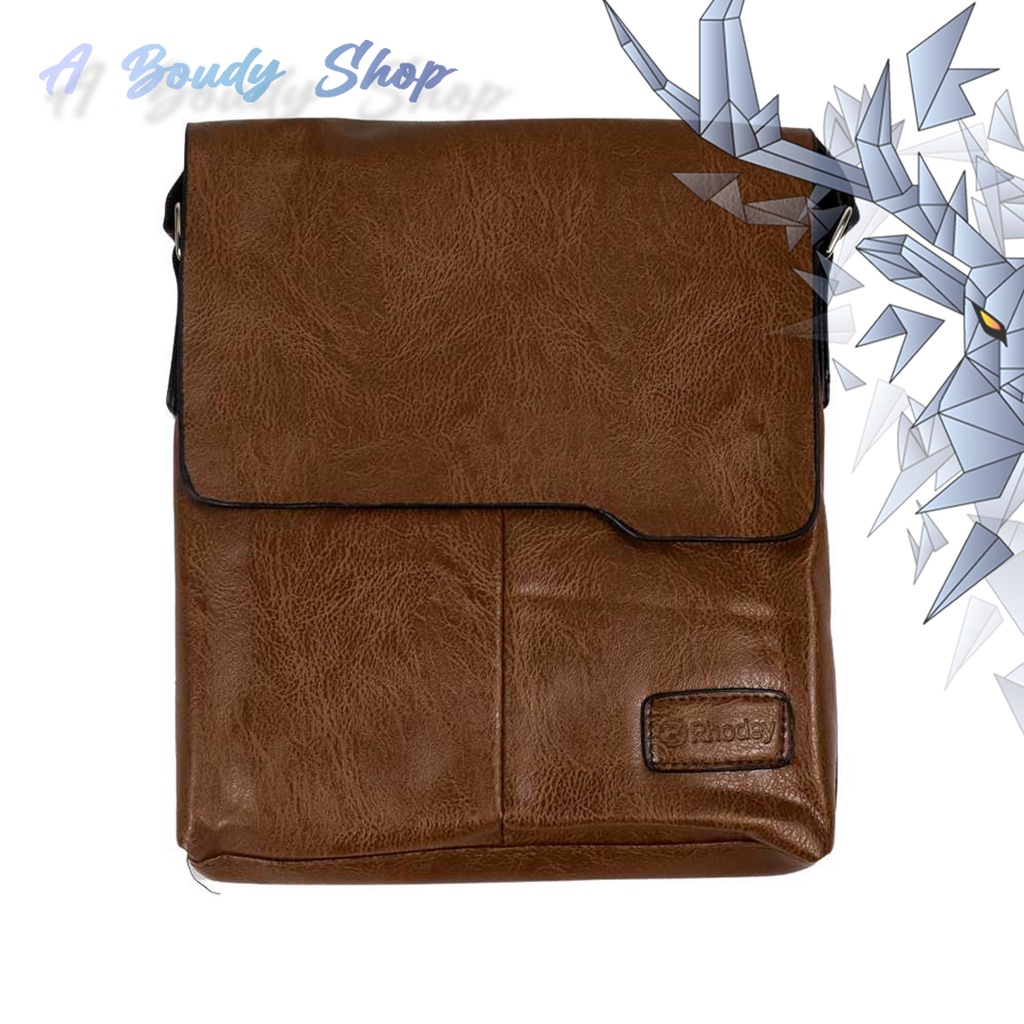 Tas Selempang Bisnis Pria Mesengger Bag  PU Leather Elegan Eksekutif Muda Manly Trendy Banyak Slot R