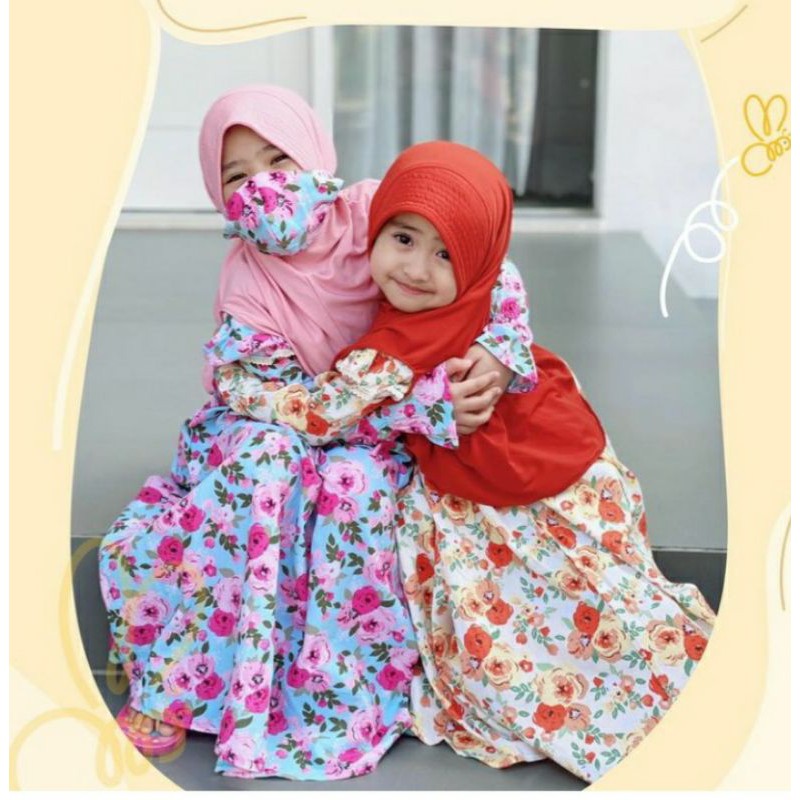 gamis floral maryama.kids size XL