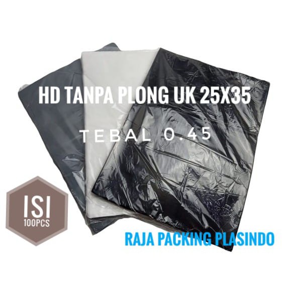 Plastik Packing Olshop HD TANPA PLONG Uk 25x35 isi 100 lembar Tebal 0,45 packing olshop / plastik