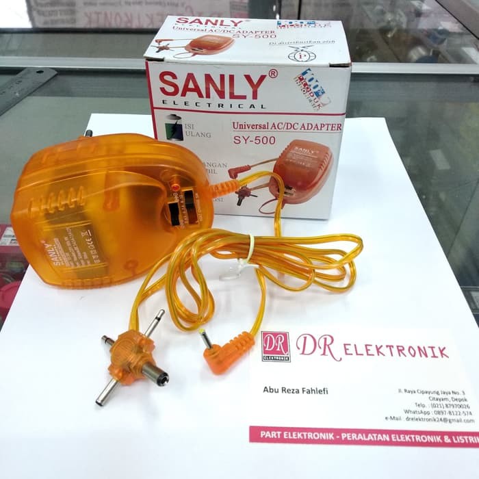 Adaptor Universal Sanly untuk handphone Telepon Portable VCD DVD Game
