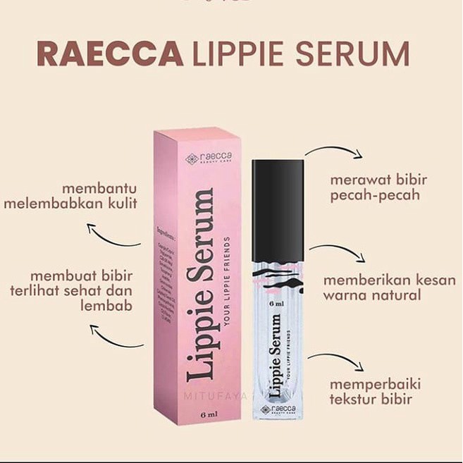 (BISA COD) Raecca Lippie Serum Bibir Vitamin Pelembab Bibir