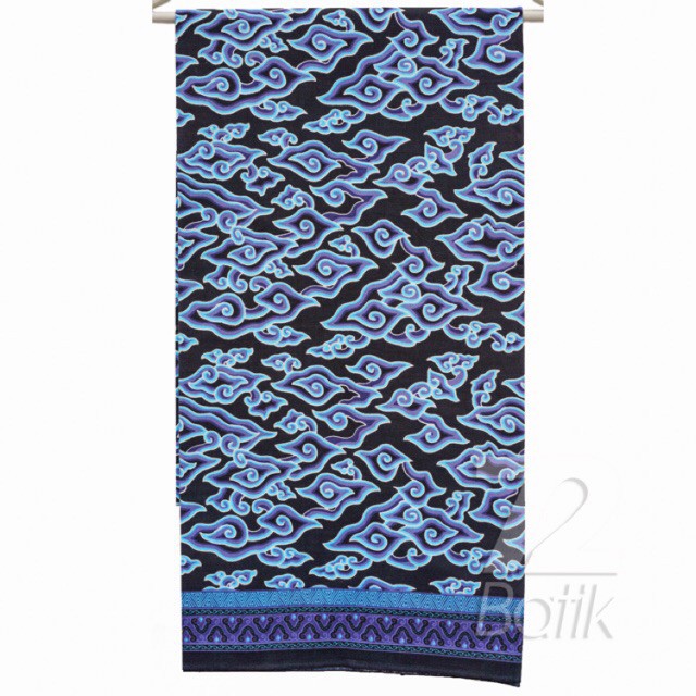 KEMEJA BATIK PRIA Lengan Pendek Premium Motif Mega Mendung Warna Biru Hitam 725437 Cap 72 - Baju Kemeja Atasan Pakaian Setelan Batik Pria Cowok Laki Laki Remaja Keluarga Kantor Lengan Pendek Modern Slimfit Slim Fit Premium Kekinian