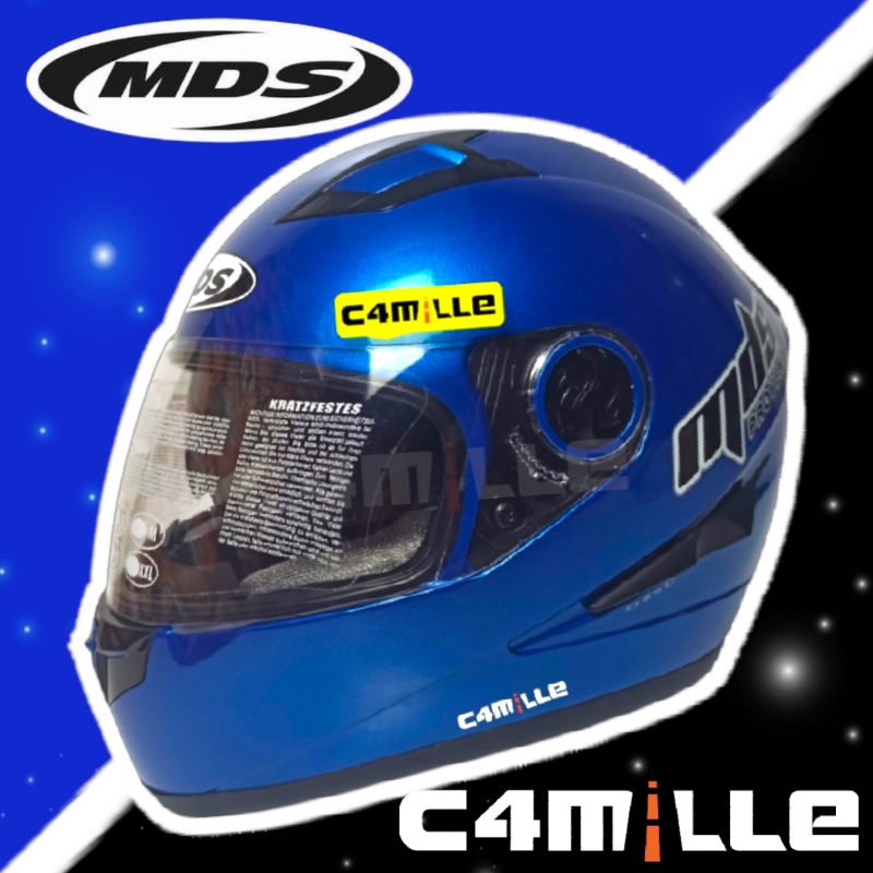 HELM MDS PROVENT SOLID CYAN BLUE DOUBLE VISOR FULL FACE