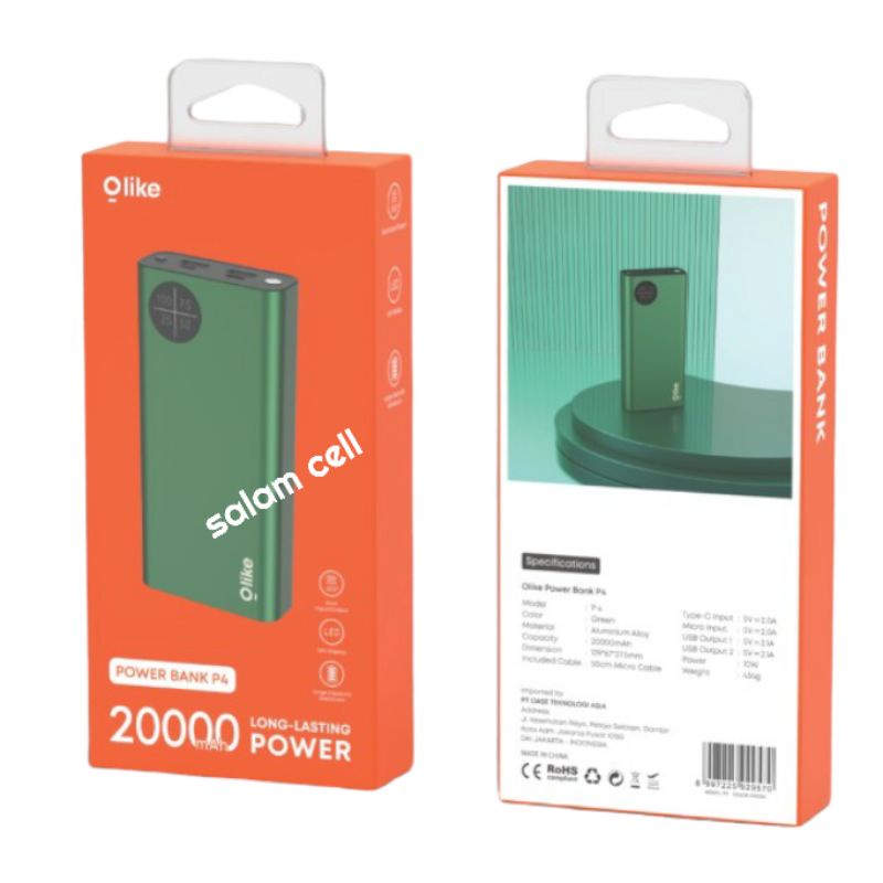 OLIKE POWER BANK 20000MAH (P4) Dual Input / Output