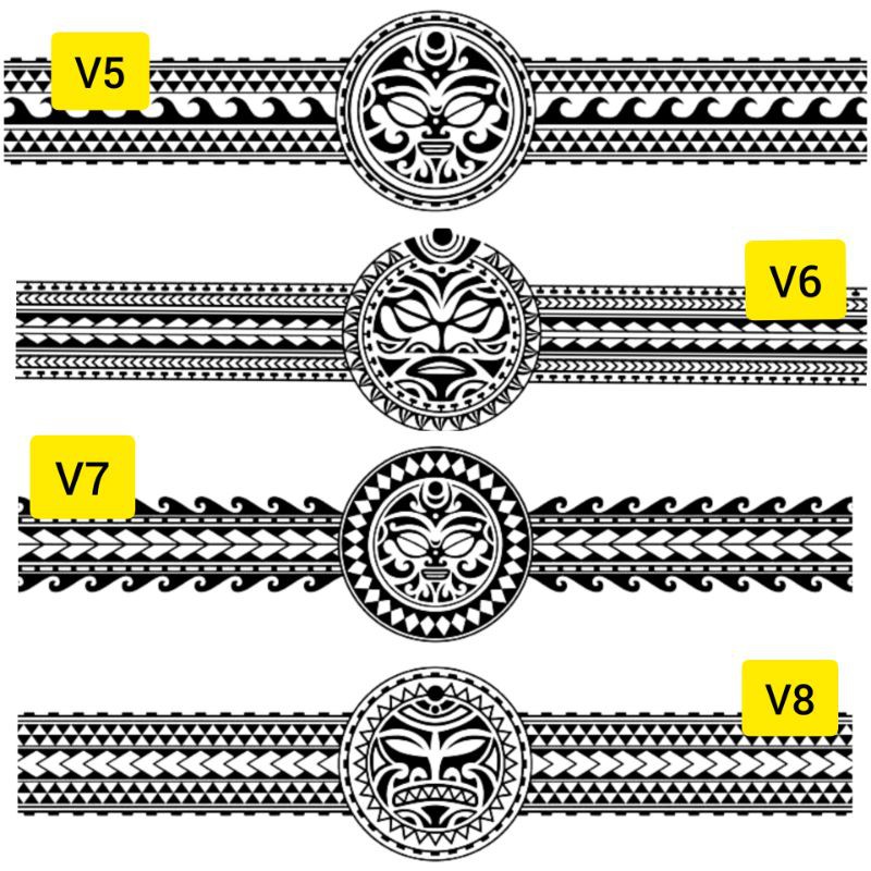 Tato Temporer Tato tribal gelang tato gelang kaki dan tangan Stiker Tato Minimalis - V