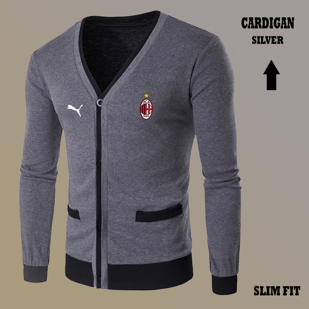 JAKET  PRIA /TERBARU /ORIGINAL /LOGO AC MILAN  BAHAN BAGUS ADEM / BISA REQUES & COD