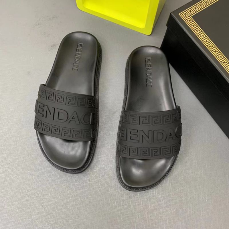 sandal pria Fendace sendal cowok selop slippers branded men P1SHOES mirror top