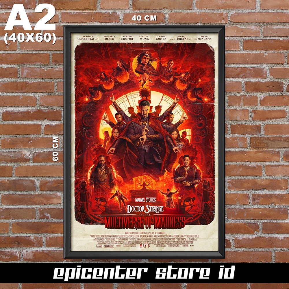 Poster Film Dr Strange Multiverse of Madness - Official 4 40x60 + Frame