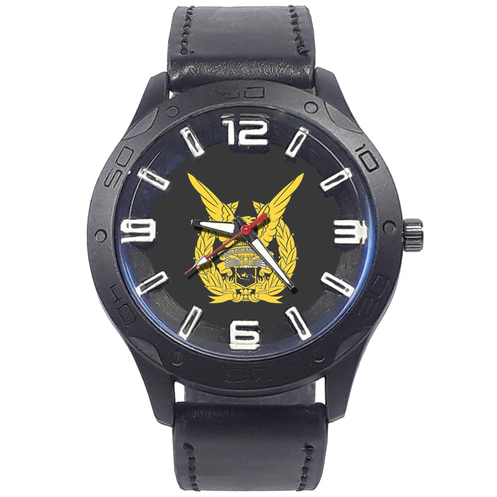 Jam Tangan TNI-AU Kalep Hitam (Exclusive)