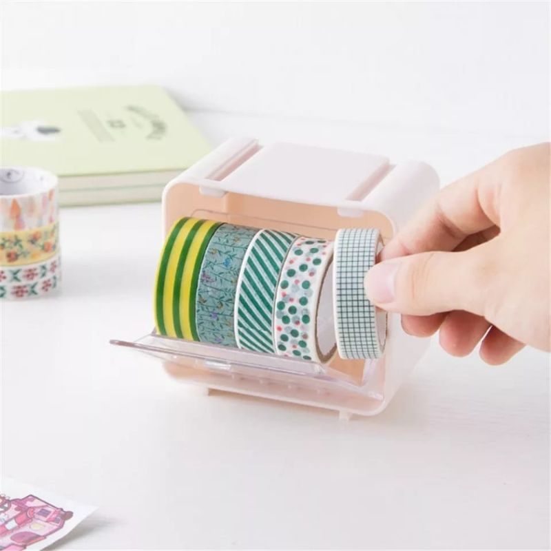 Storage Box Washi tape Selotip Organizer Stackable  Aksesoris