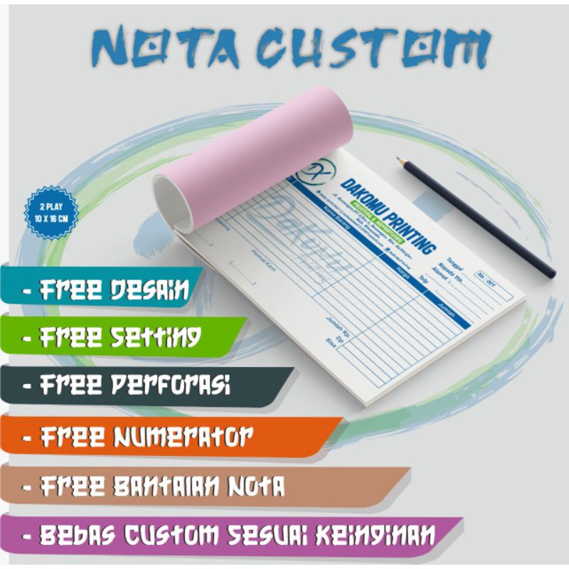 

NOTA CUSTOM SATUAN 1 PLAY 2 PLAY, 10 X 16 Cm
