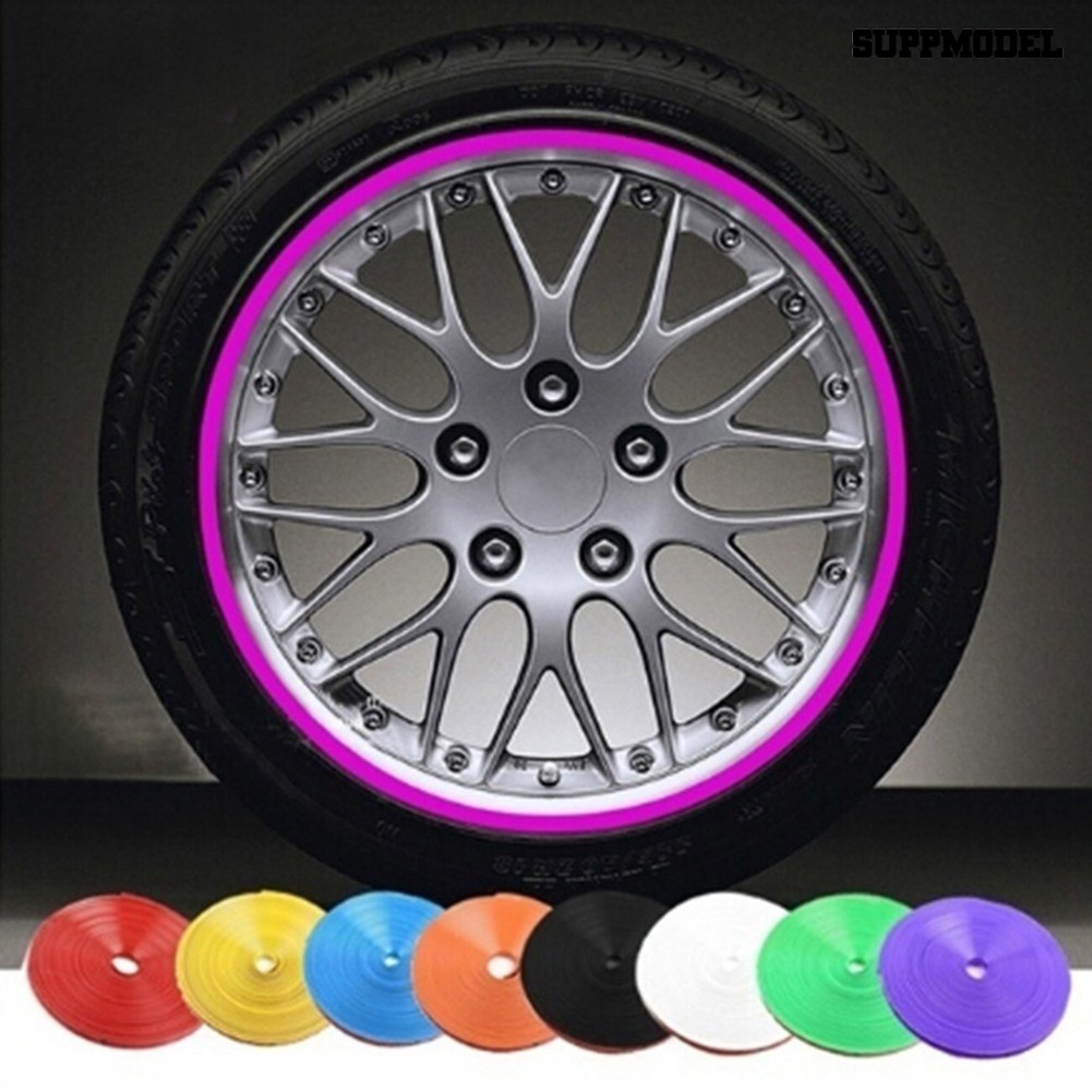 Supmodel 8m Universal Car Wheel Rim Sticker Protective Ring Scratch Protector Cover Decor