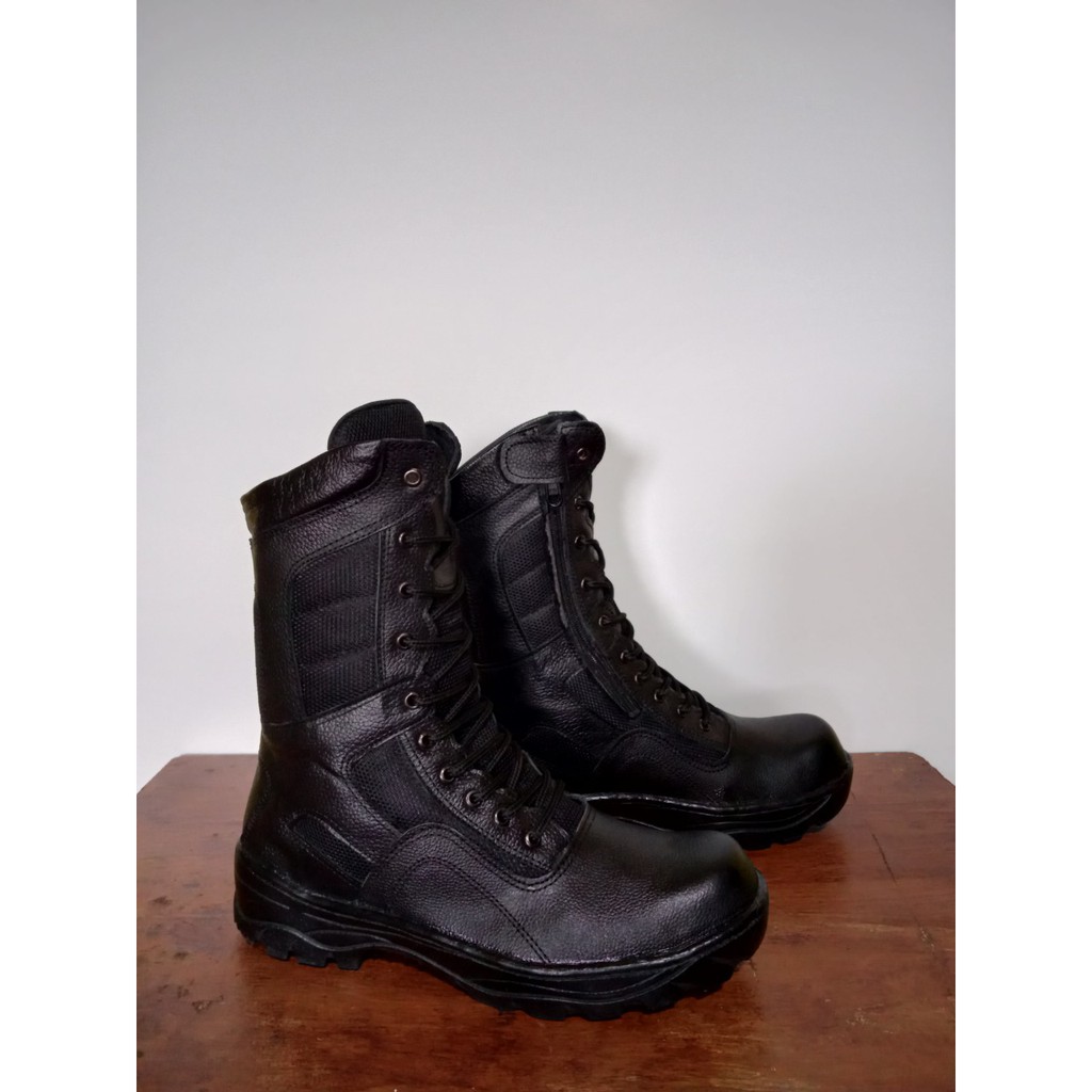 SEPATU SAFETY BOOT PDL ARMY KULIT HITAM ASLI SEPATU MODEL TERBARU elegan dan mewah