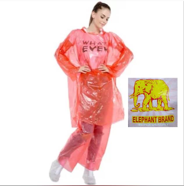 Jas hujan HDPE Jaket Celana Elephant Brand [TERAWET,  TERKENAL CAP GAJAH]