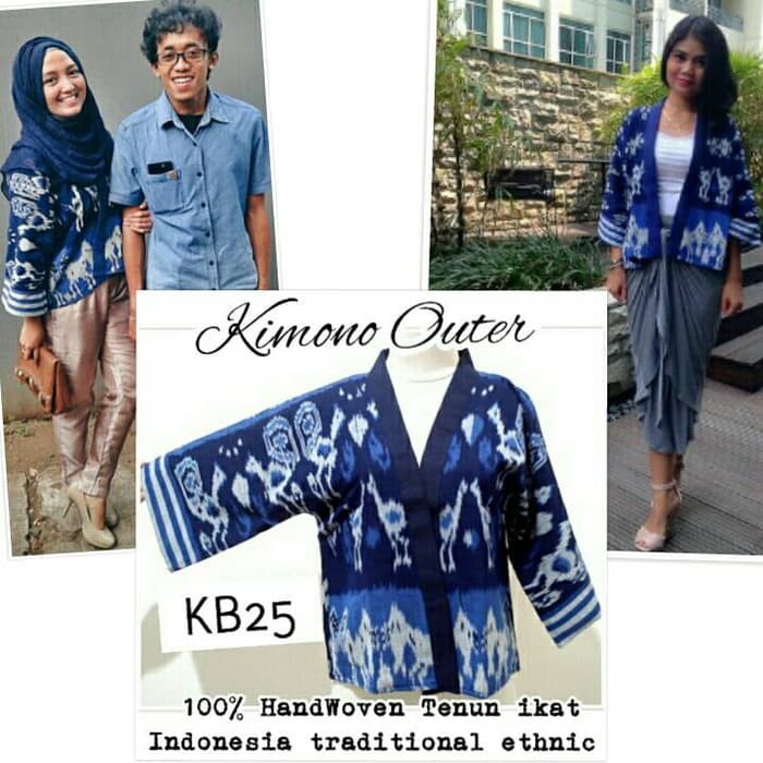 Kimono Blazer Tenun Ethnic Outer Batik Outwear Cardigan High Quality