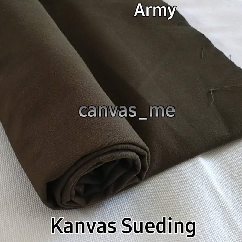Kain kanvas Sueding army (harga per meter)