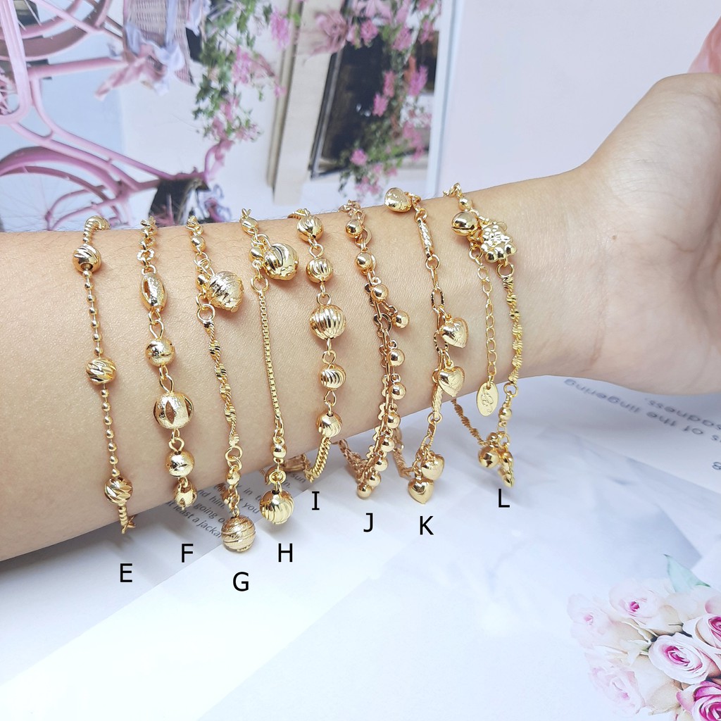 Perhiasan Xuping Premium Gelang Rantai Polos Elegan Lapis Emas - BB434