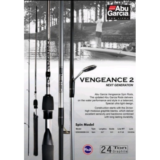 joran abugarcia vengeance 2 602MH 10-20lbs versi Galatama