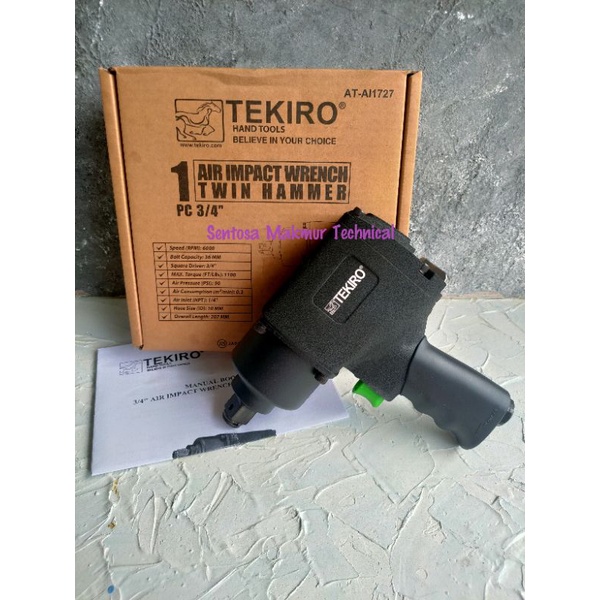 TEKIRO 3/4&quot; Air Impact Wrench Bor Pembuka Baut Roda TWIN HAMMER 3/4 In