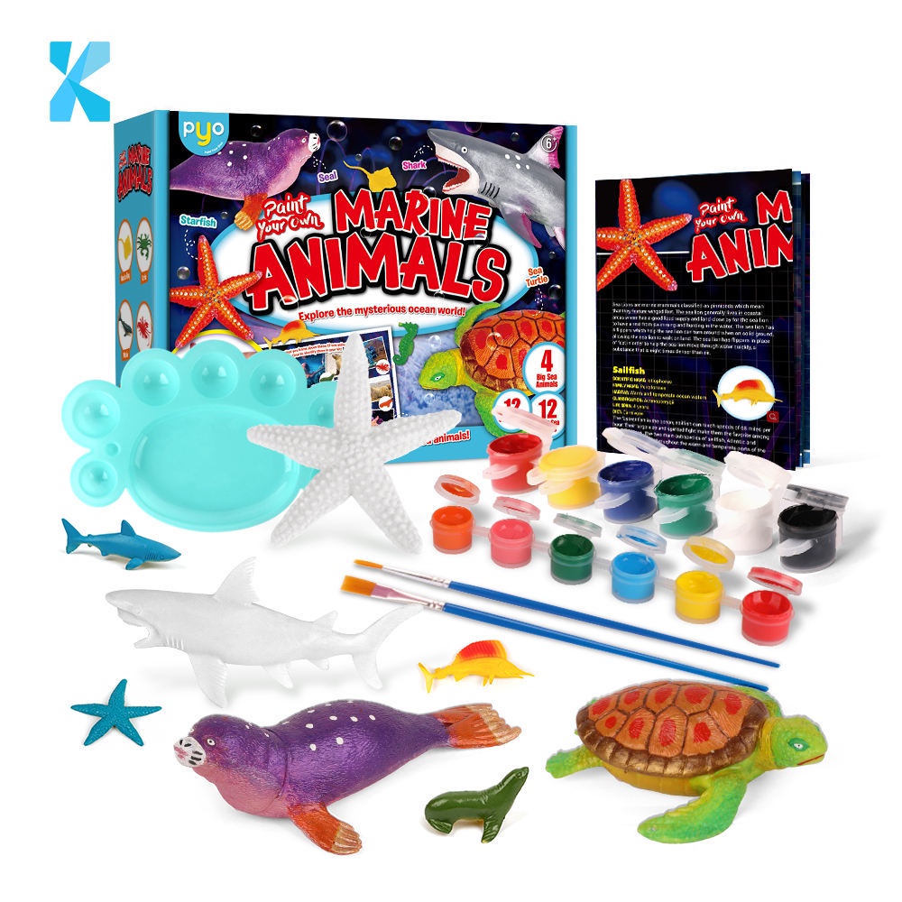 Mainan Anak Melukis 3D Hewan Laut Marine Animal 3D Painting Set Mainan Edukasi Anak