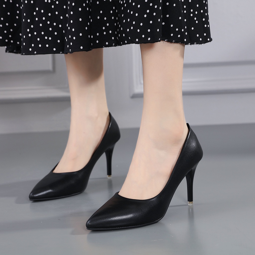 GSW Sepatu High heels basic import / Heels wanita kerja import sepatu wanita high heels basic 9cm ( 7210-1 )