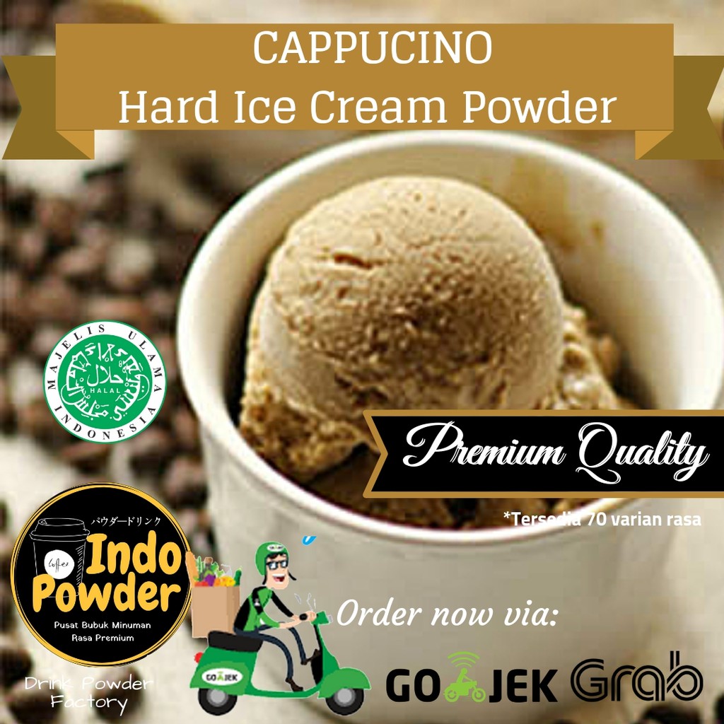 Cappucino HARD ICE CREAM Powder 1Kg / Bubuk Ice Cream Cappucino 1Kg