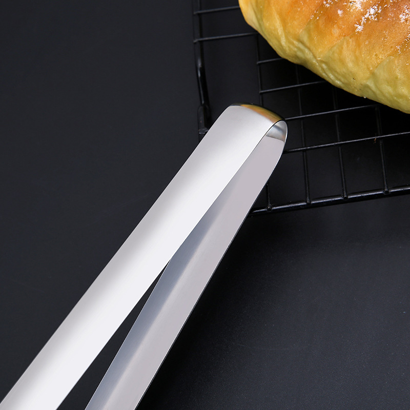 Anti-scald Thickening Stainless Steel Food Tongs/Kitchen Utensils Buffet Cooking Tool/Bread Clip Pastry Clamp Barbecue BBQ Food Clips