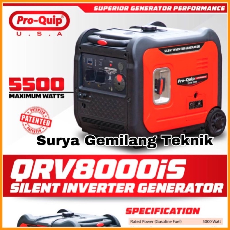 Genset Super Silent Inverter 5000-5500Watt QRV8000is Mesin Genset Bensin