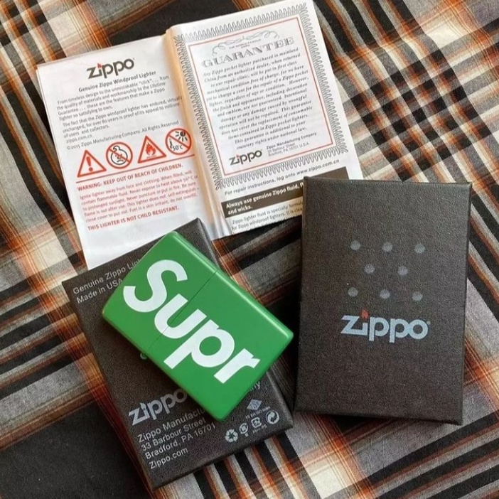 Zippo Matte SUPREME Hijau Grade Ori