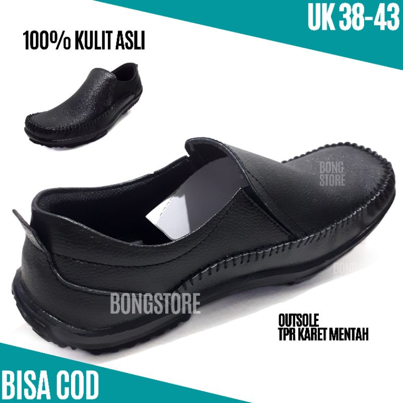 sepatu pria kasual slip on sepatu pria mokasin kulit sepatu gloripy kasual sepatu pria kulit asli