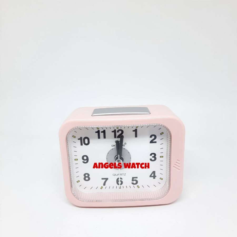 Jam weker polos beep alarm/ jam beker weker souvenir - Biru